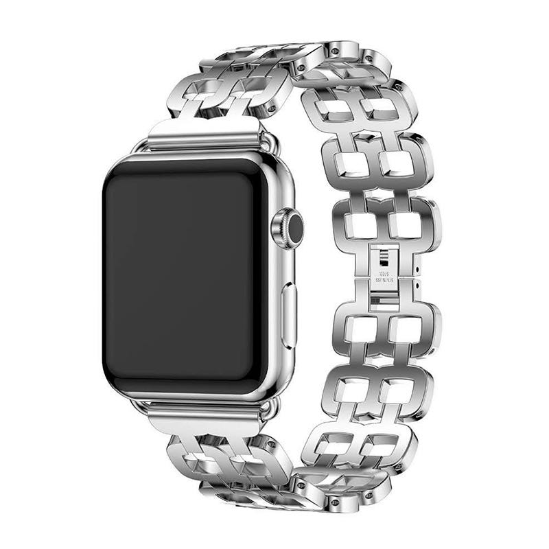 Bracelet Apple Watch Acier Inox 42mm Plaqué or