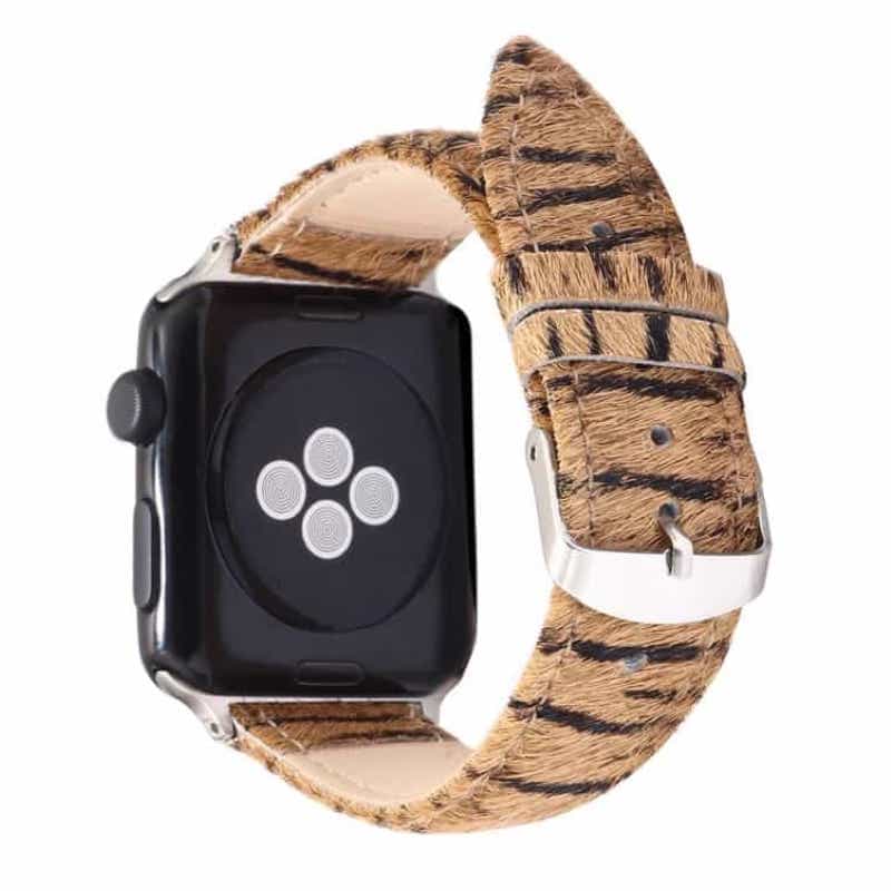 Bracelet Apple Watch <br /> Femme Zébré Marron