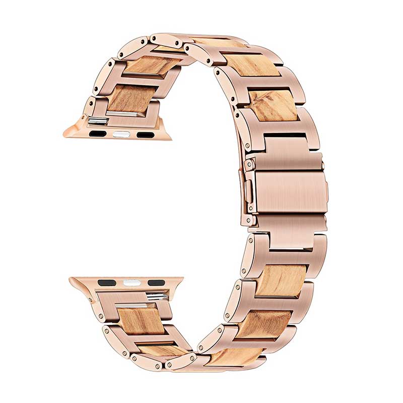 Bracelet Apple Watch <br /> Bois Rose - Univers-Watch