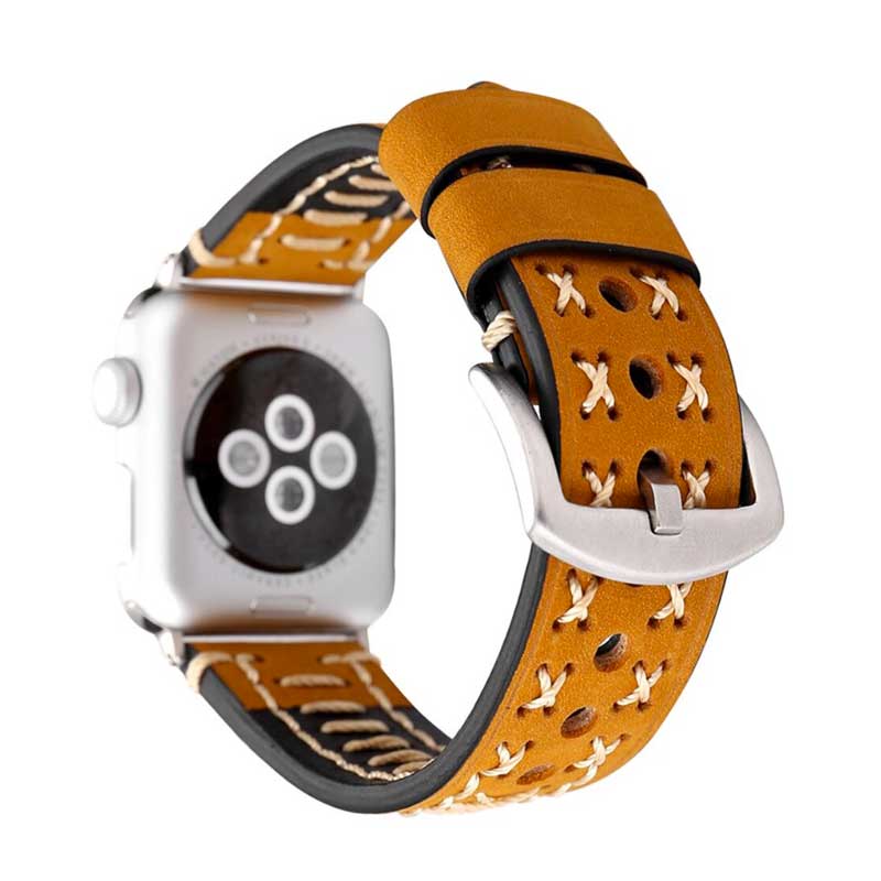 Bracelet Apple Watch <br /> Cuir Amérindien - Univers-Watch