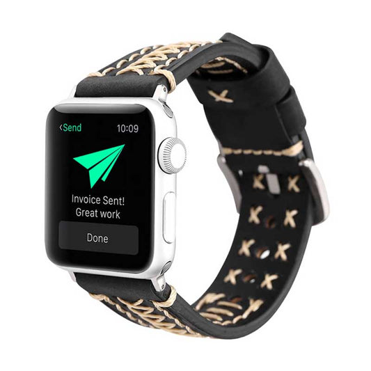 Bracelet Apple Watch <br /> Cuir Amérindien - Univers-Watch