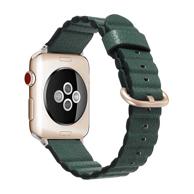 Bracelet Apple Watch <br /> Cuir Bleu Palma - Univers-Watch