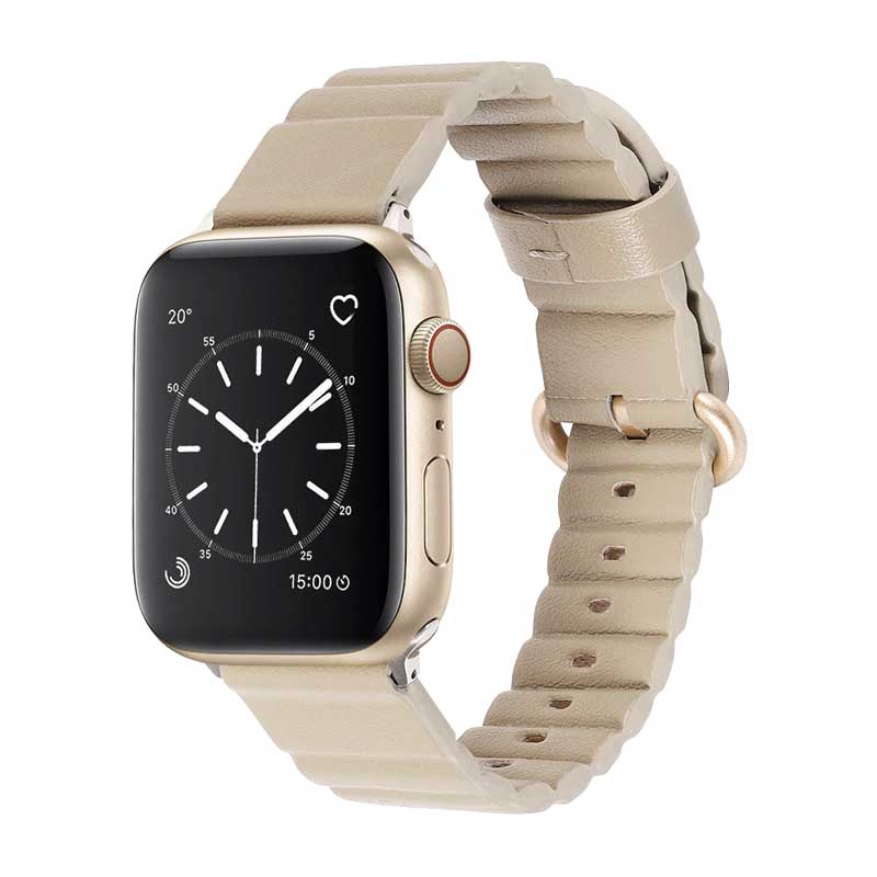 Bracelet Apple Watch <br /> Cuir Bleu Palma - Univers-Watch