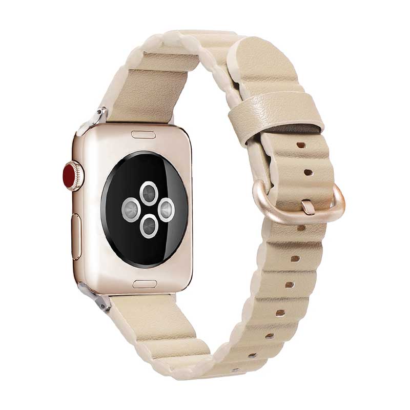 Bracelet Apple Watch <br /> Cuir Bleu Palma - Univers-Watch