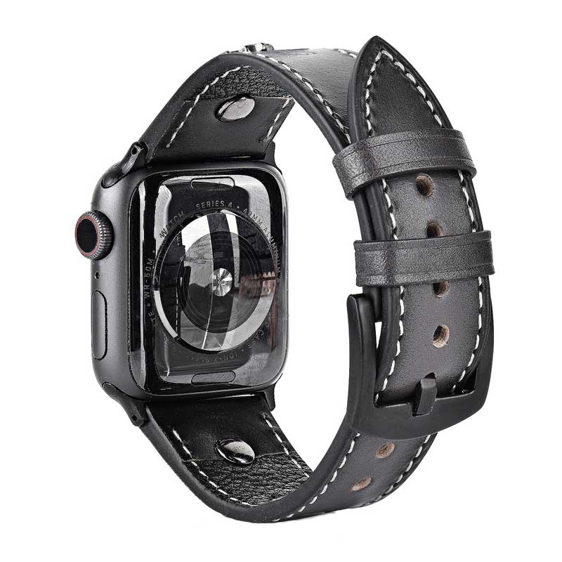 Bracelet Apple Watch <br /> Cuir Gothique - Univers-Watch