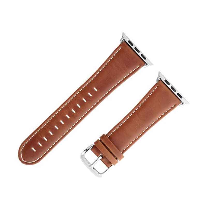 Bracelet Apple Watch <br /> Cuir Marron - Univers-Watch