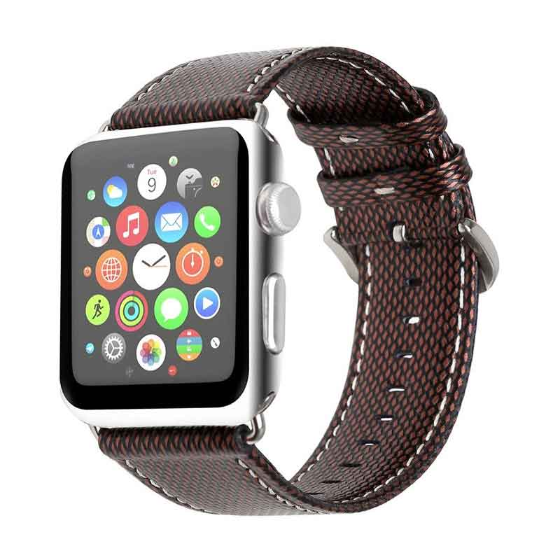 Bracelet Apple Watch <br /> Cuir Marron - Univers-Watch