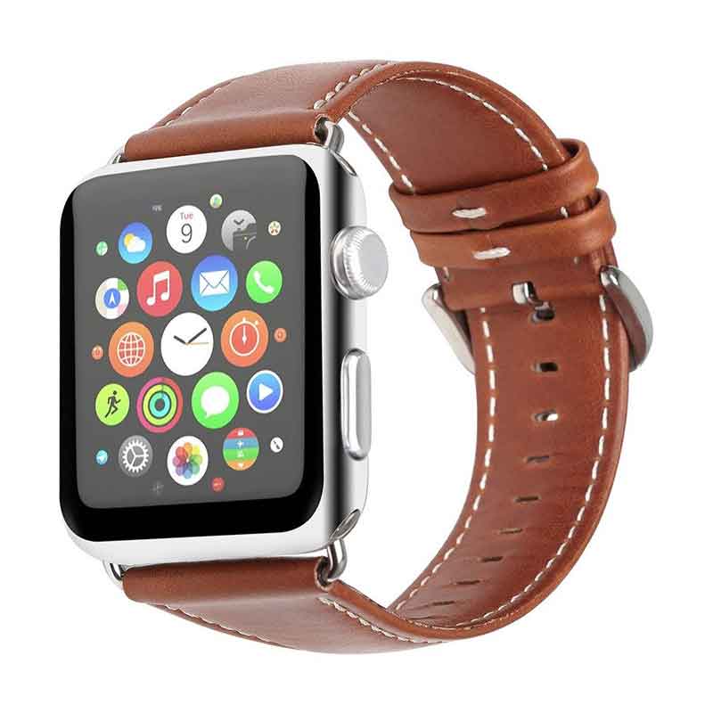 Bracelet Apple Watch <br /> Cuir Marron - Univers-Watch