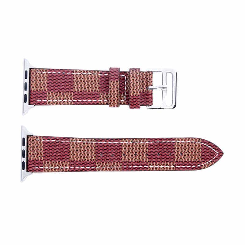 Bracelet Apple Watch <br /> Cuir Rouge - Univers-Watch