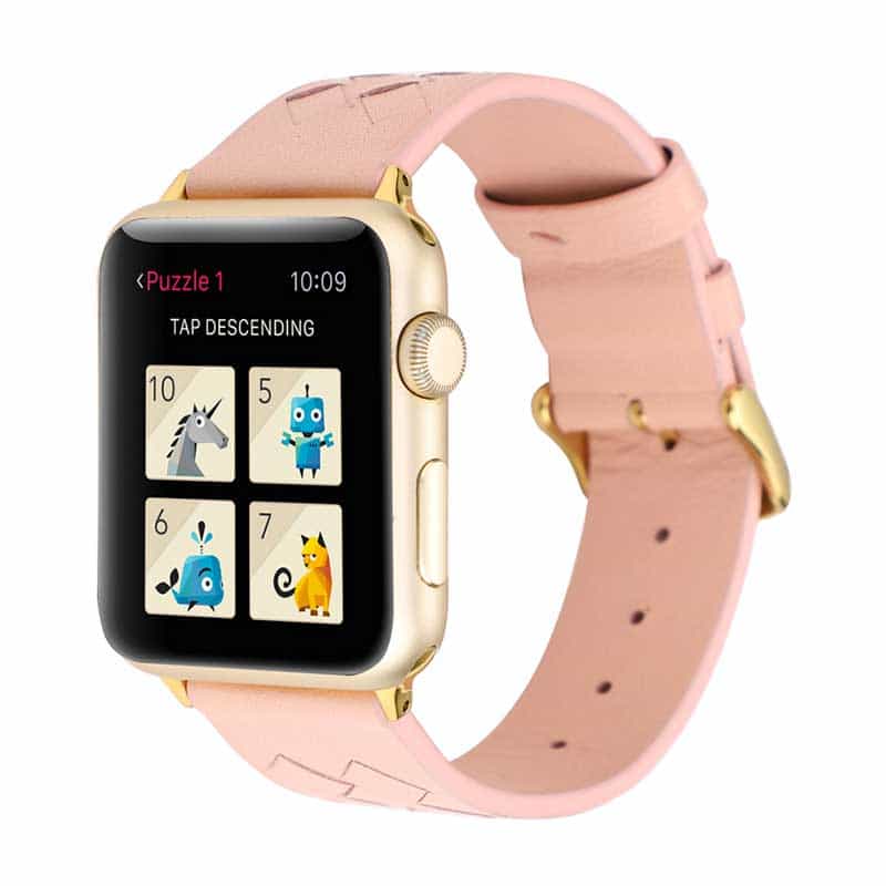 Bracelet Apple Watch <br /> Cuir Tressé - Univers-Watch