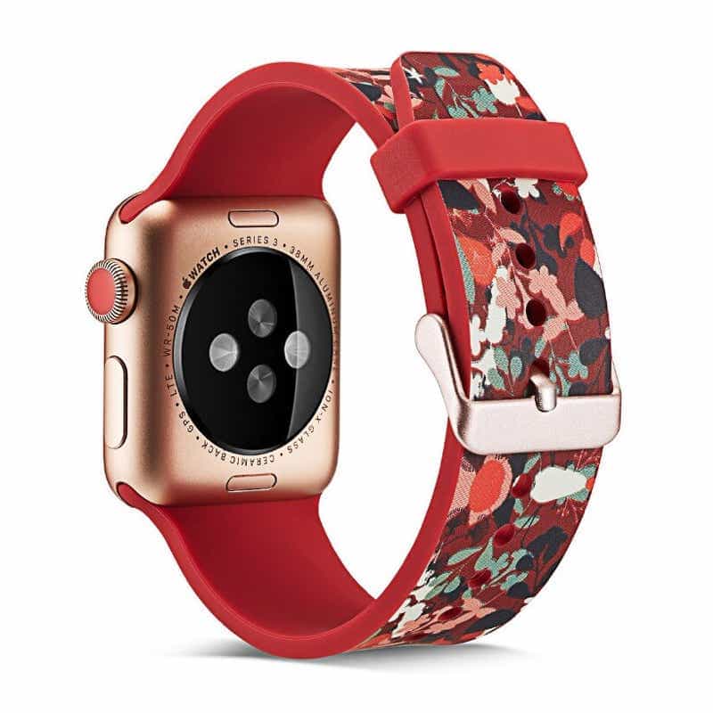 Bracelet Apple Watch <br /> Fleur Rouge - Univers-Watch