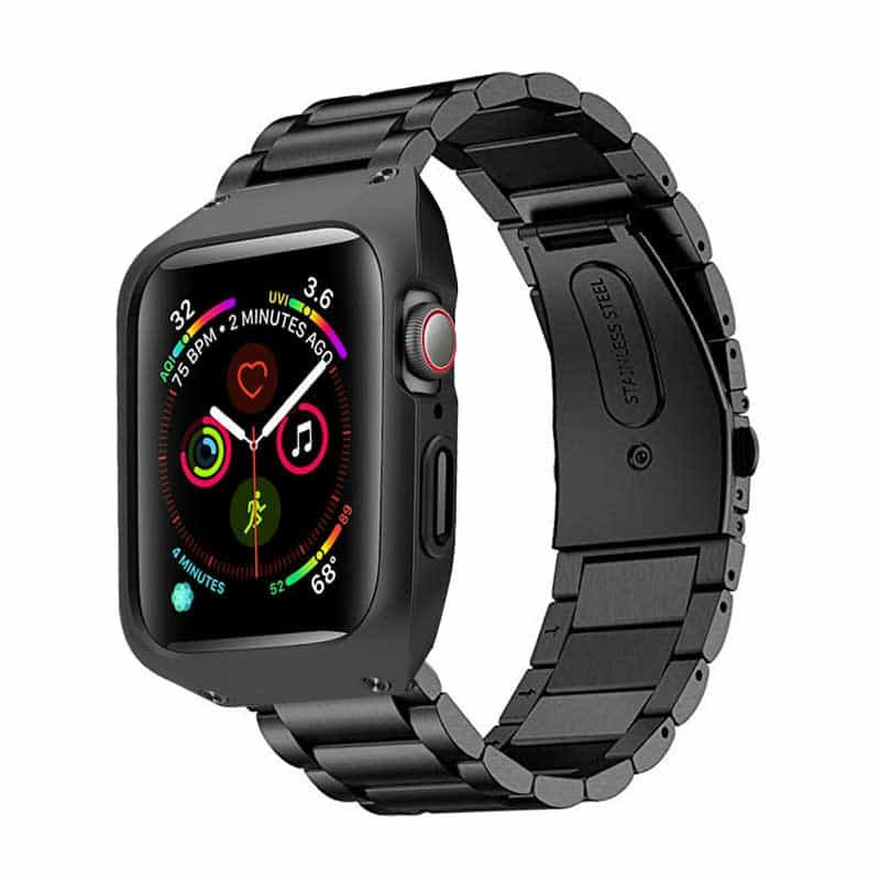 Bracelet Apple Watch <br /> Noir Steel - Univers-Watch