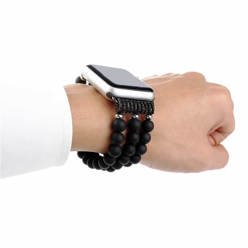 Bracelet Apple Watch <br /> Perle Noir - Univers-Watch