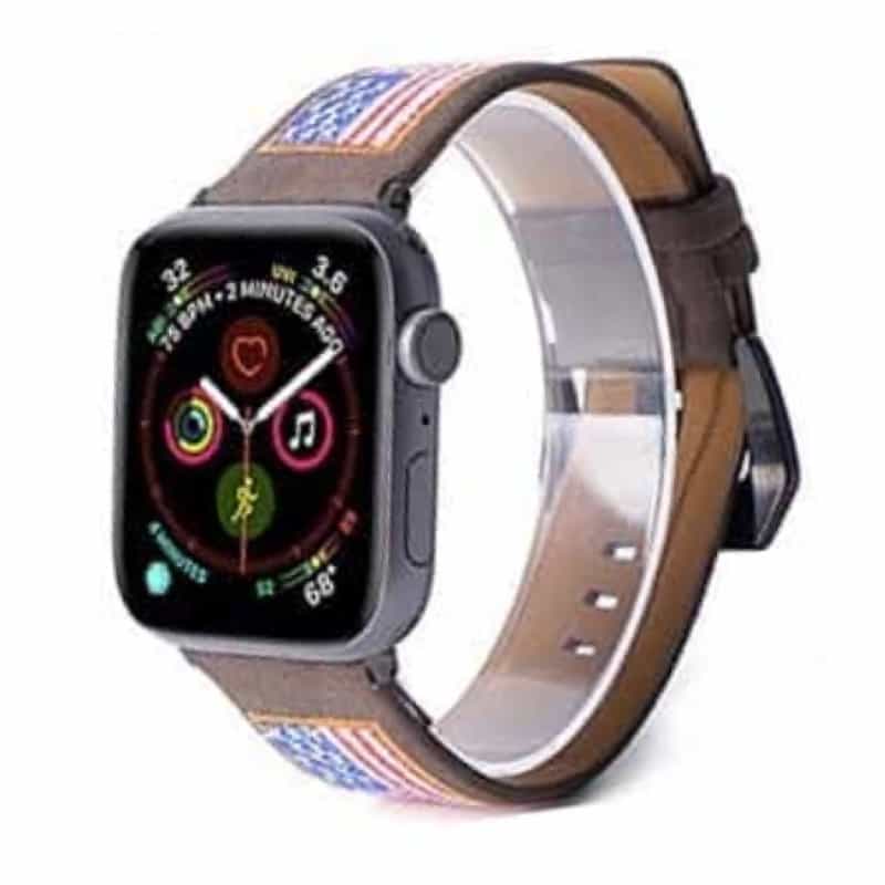 Bracelet Apple Watch <br /> Cuir Amérique