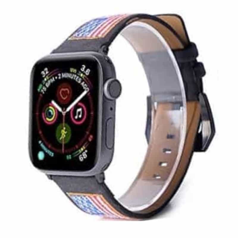 Bracelet Apple Watch <br /> Cuir Amérique