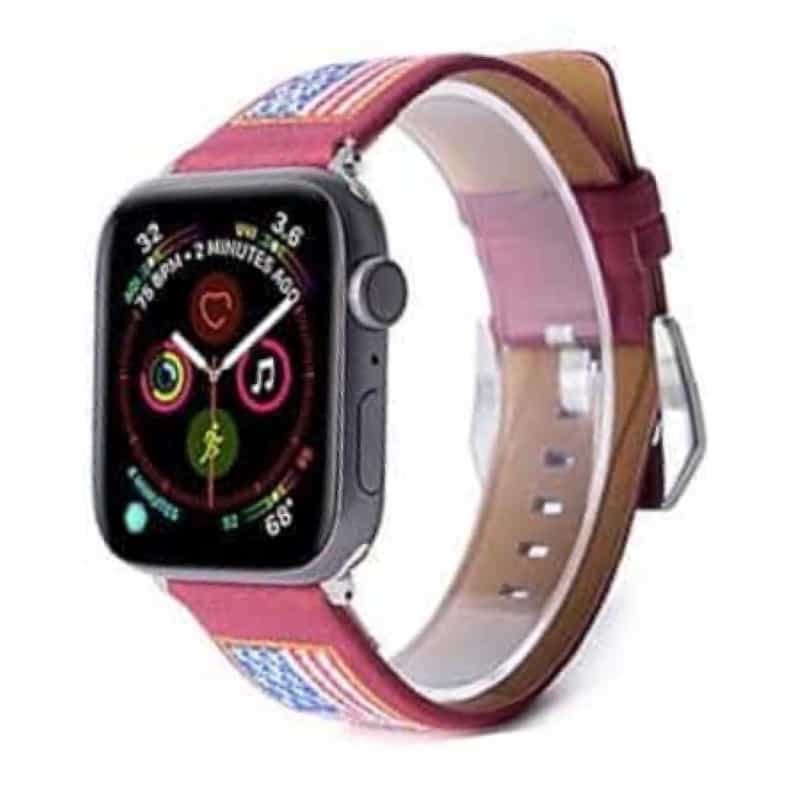 Bracelet Apple Watch <br /> Cuir Amérique