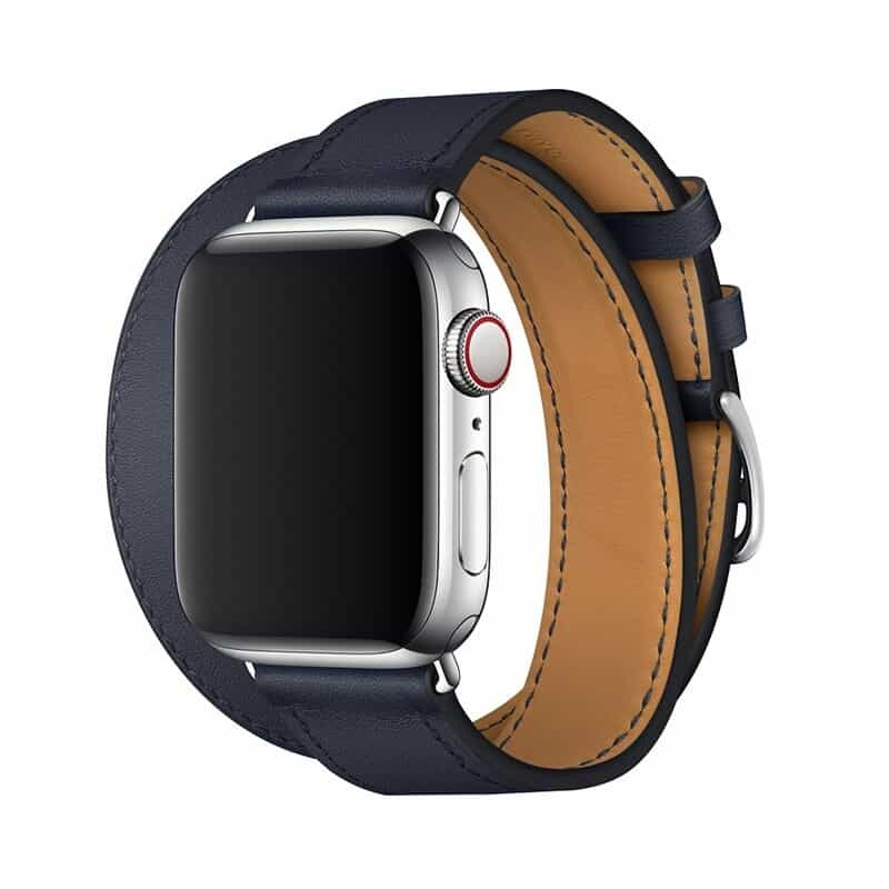 Bracelet Apple Watch <br /> Cuir Double Tour