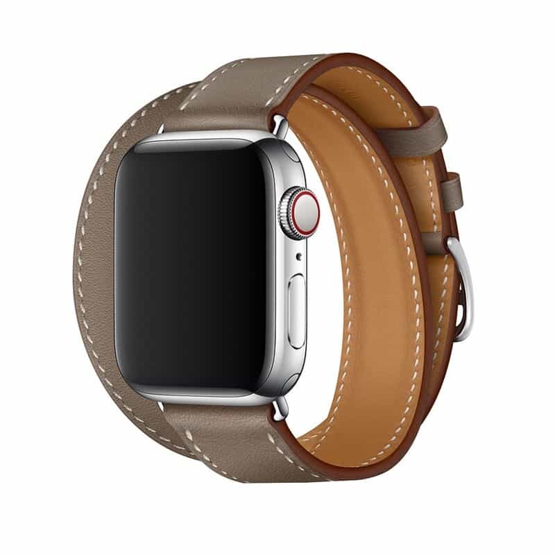 Bracelet Apple Watch <br /> Cuir Double Tour