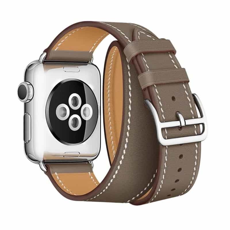 Bracelet Apple Watch <br /> Cuir Double Tour