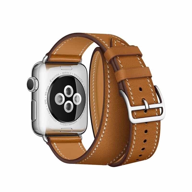 Bracelet Apple Watch <br /> Cuir Double Tour