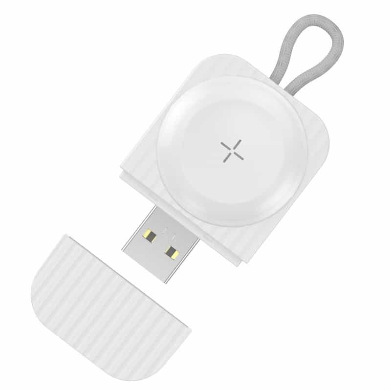 Chargeur Sans Fil Apple Watch Blanc USB Portable